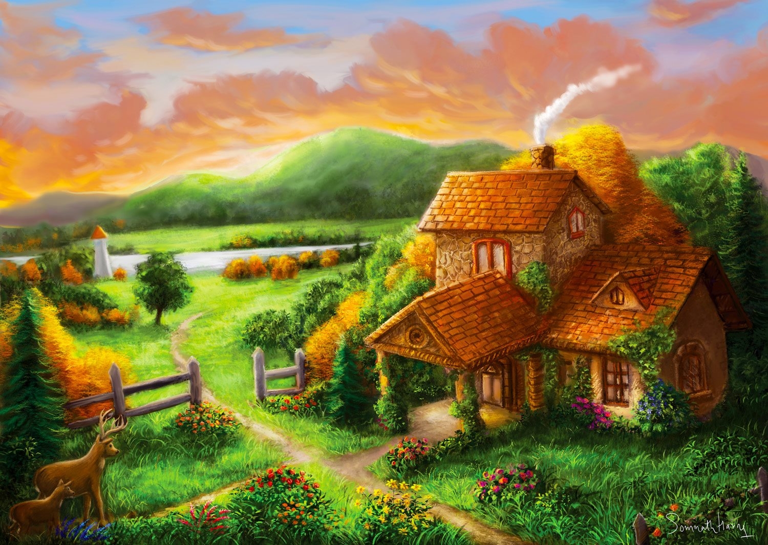 Cottage at Dusk