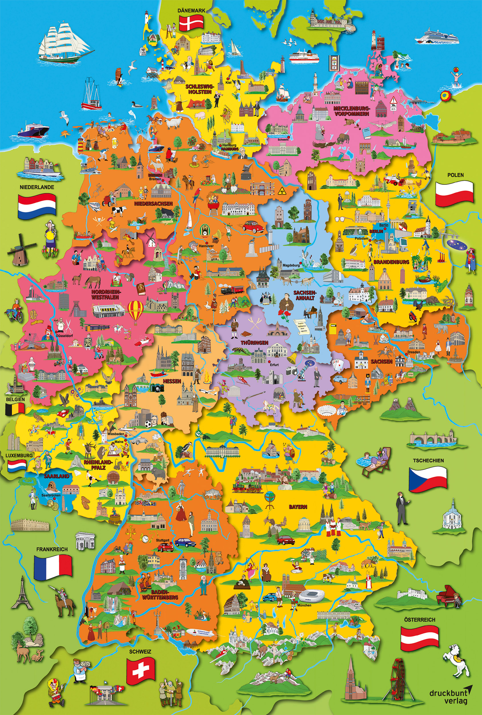 Carte de l'Allemagne avec Images