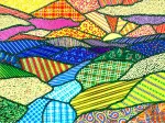 Pièces XXL - Coucher de Soleil dans les Appalaches en Patchwork