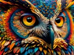 Hibou Coloré