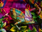 Caméléon - Puzzle Highlight - Animaux Colorés