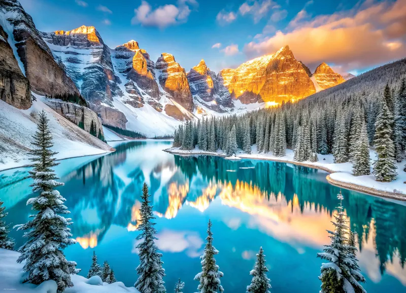 Lac de Morraine en Hiver