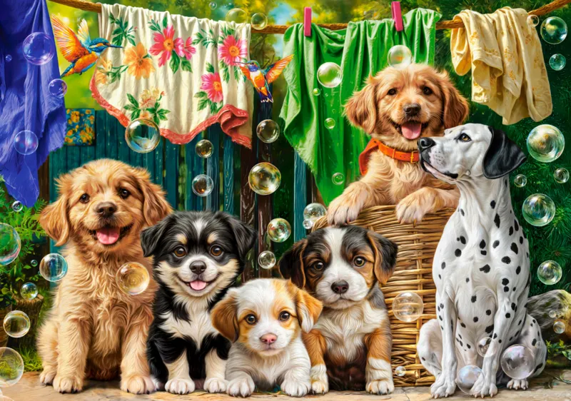 Chiots, Lessive et Pitreries d'Oiseaux