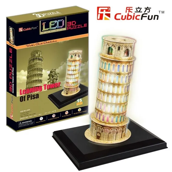 Puzzle 3D avec LED - Tour de Pise
