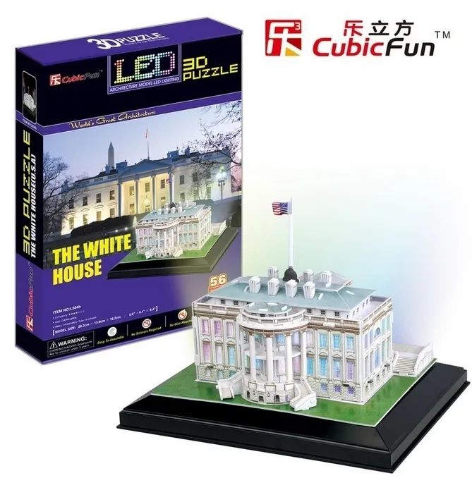 Puzzle 3D avec LED - Washington : La Maison Blanche