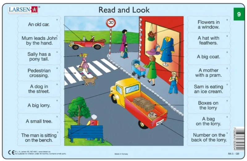 2 Puzzles Cadres - Apprendre l'Anglais : Read and Look 09-10 (en Anglais)
