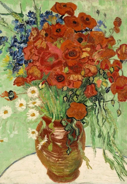 Vincent Van Gogh - Vase with Daisies and Poppies, 1890