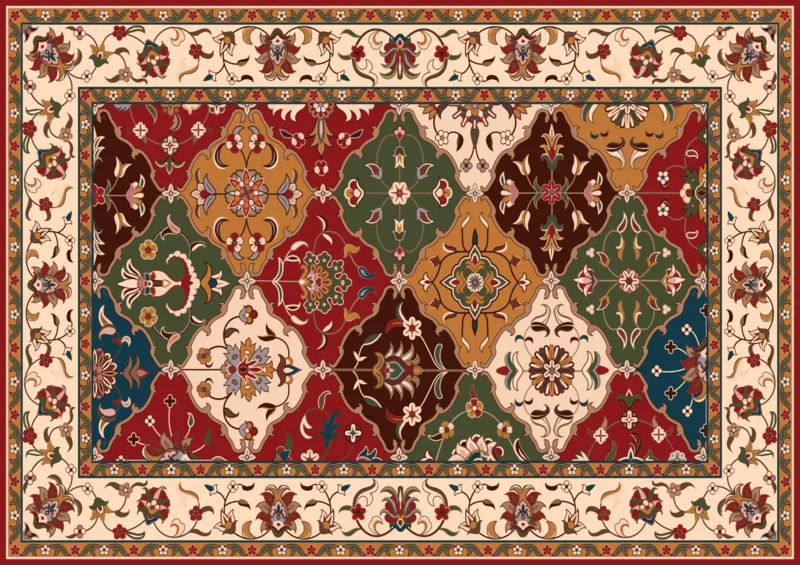 Fleurs Anatoliennes, Motif de Tapis