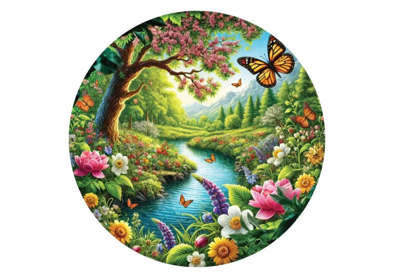 Puzzle Rond - Le Jardin du Monarque