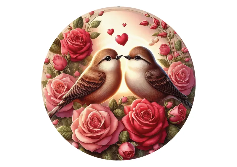 Puzzle Rond - Roses et Amour