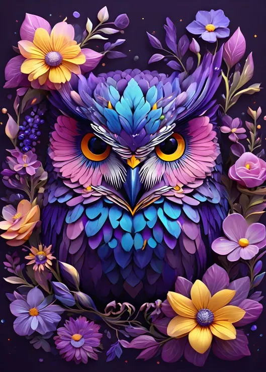 Flowers & Owl