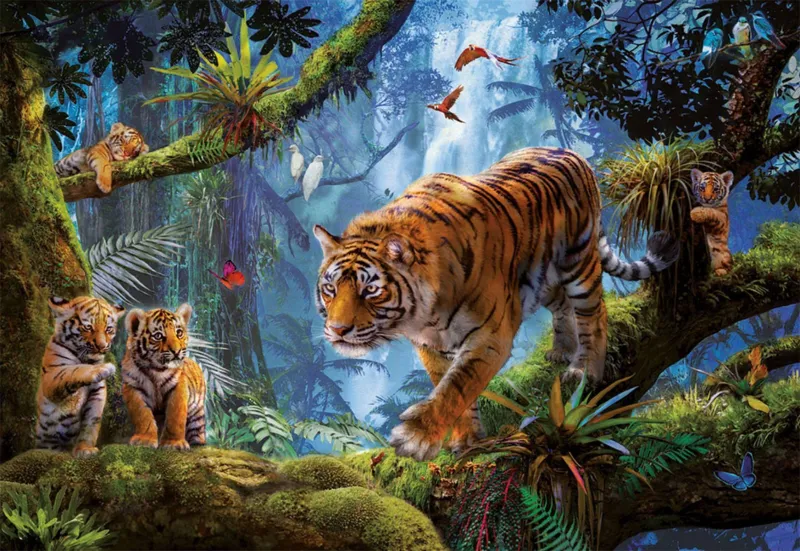 Tigres dans les Arbres