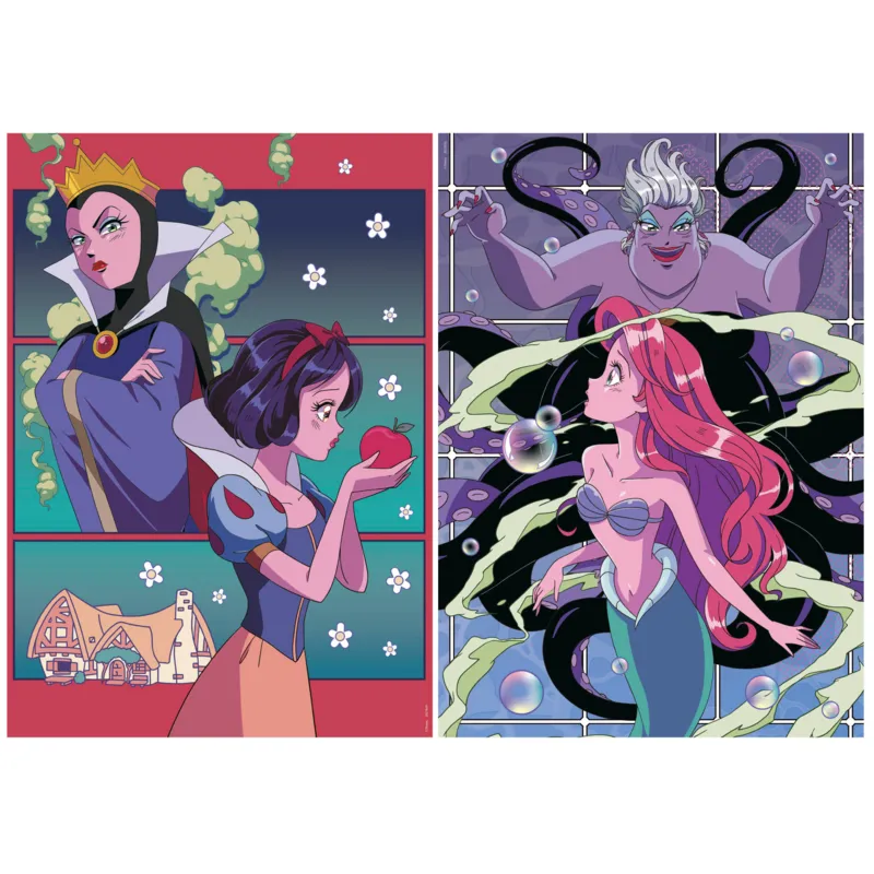 2 Puzzles - Disney Villains & Princess