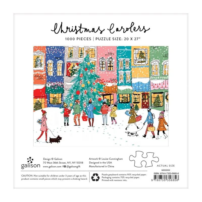 Chanteurs de Noël - Puzzle de 1000 Pièces en Boîte Carré