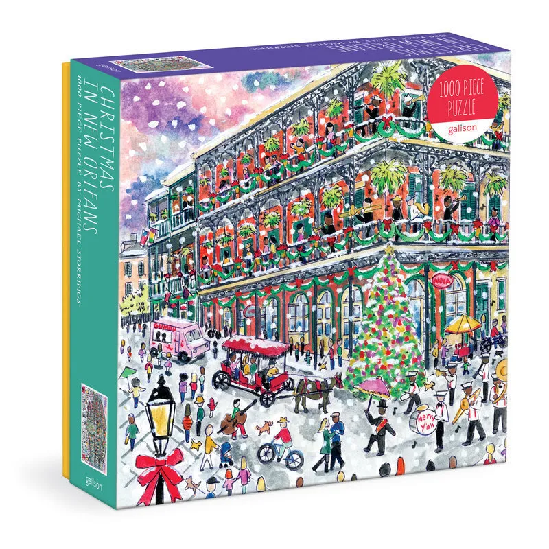 Noël à la Nouvelle-Orléans - Puzzle 1000 Pièces avec Boîte Carrée