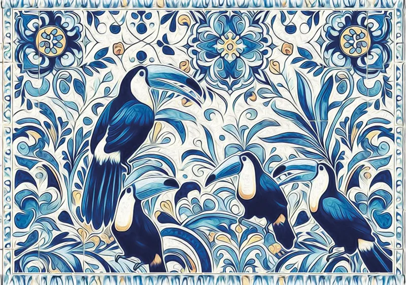 Art on Tiles - Toucans