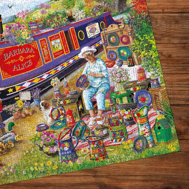 Canal Boat Blooms (1000)