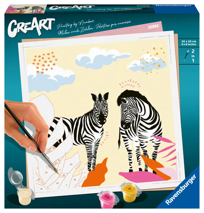 Peinture au Numéro - CréArt - Zèbre - Jolane Edition