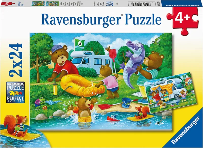 2 Puzzles - The Bear family goes camping
