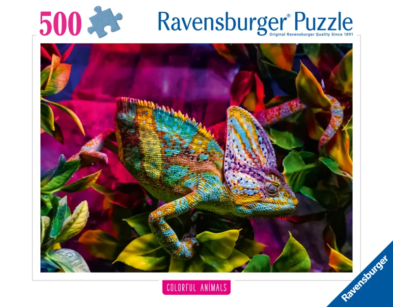 Caméléon - Puzzle Highlight - Animaux Colorés