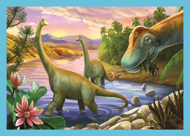 4 Puzzles - Dinosaures Uniques