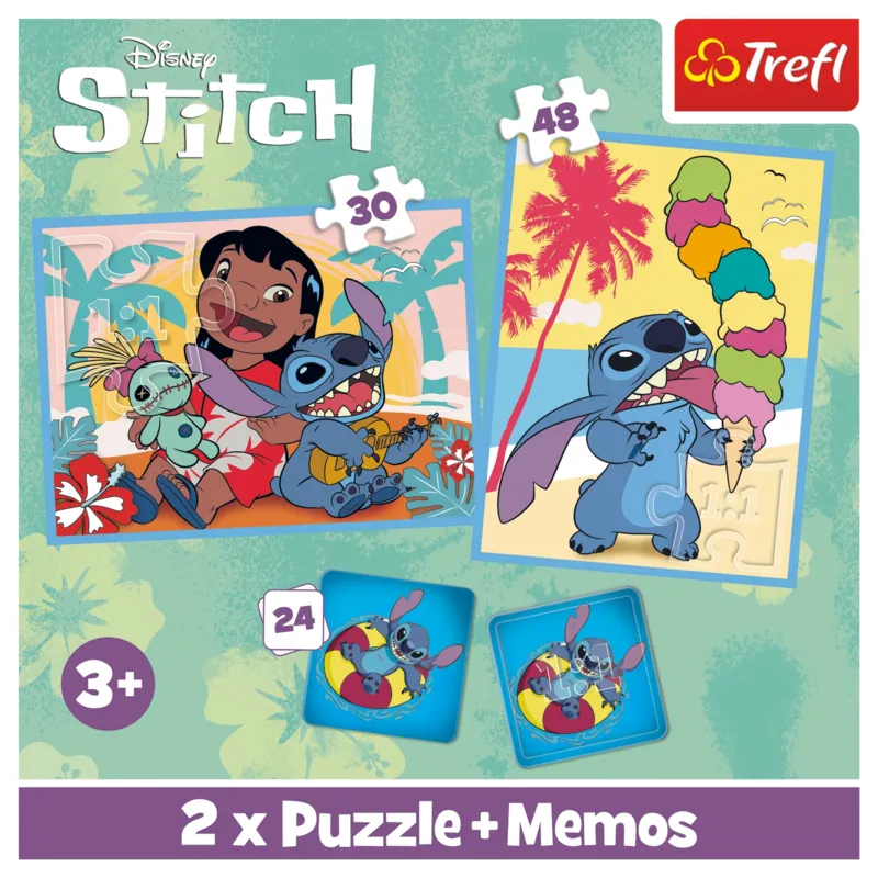 2 Puzzles + Memo - Happy Lilo&Stitch day