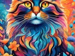 Chat Multicolore