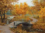 Autumn in an Old Park by Eugene Lushpin