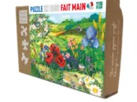 Puzzle en Bois Découpé à la Main - Prairie En Fleurs