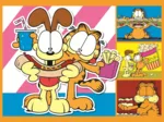 4 Puzzles - Garfield Adore Les Lasagnes