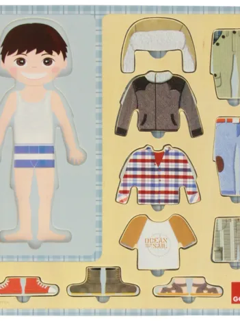 Produit Encastrements en Bois - Le petit garçon s'habille Image