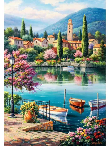 Produit Village Lake Afternoon Image