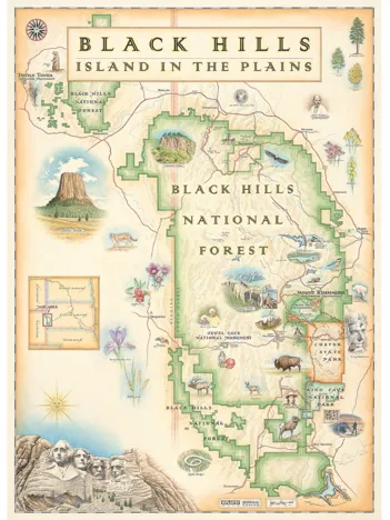 Produit Black Hills Map Image