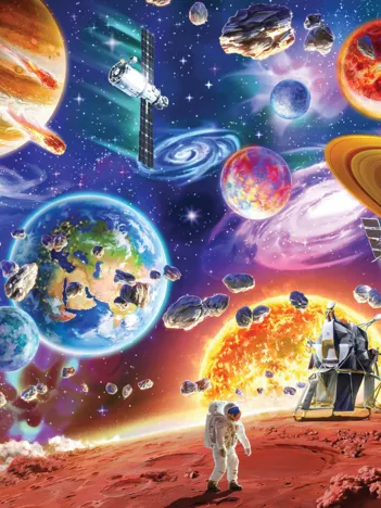 Produit Voyages dans l'Espace - Puzzle Famille (Pièces de Tailles Différentes) Image