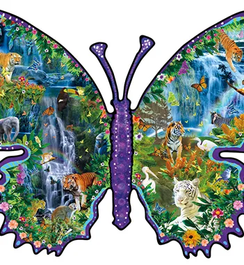 Produit Rainforest Butterfly - Puzzle Forme Image