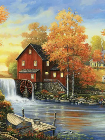 Produit John Zaccheo - Sunset at the Old Mill Image