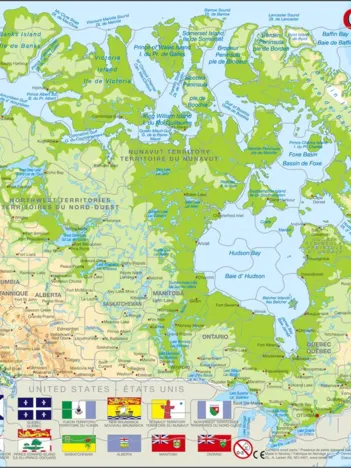 Produit Puzzle Cadre - Carte du Canada (en Français et Anglais) Image