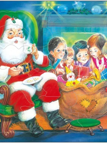 Produit Puzzle Cadre - Le Père Noël et les Enfants Image