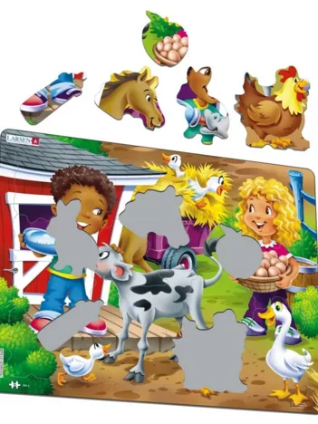 Produit Puzzle Cadre - Les Enfants à la Ferme Image