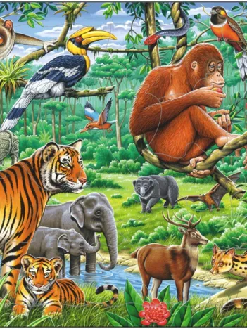 Produit Puzzle Cadre - Les Animaux de la Jungle Image