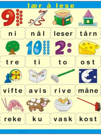 Produit Puzzle Cadre - Lær å lese (små bokstaver) (en Norvégien) Image