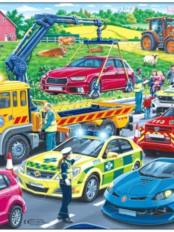 Produit Puzzle Cadre - Véhicules de Secours sur l'Autoroute Image