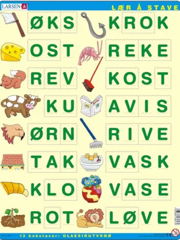 Produit Puzzle Cadre - Apprendre à épeler 3 (en Norvégien) Image