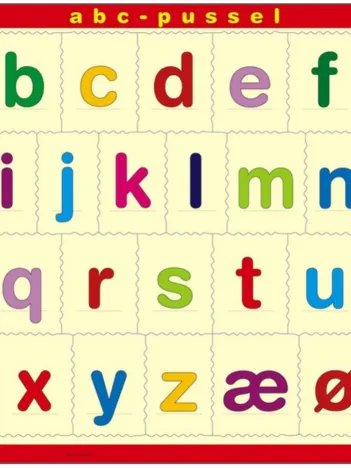 Produit Puzzle Cadre - Alfabetet (små bokstaver) (en Norvégien) Image