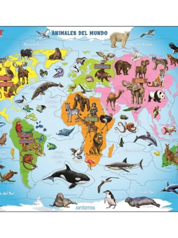 Produit Puzzle Cadre - Animaux du Monde (Espagnol) Image