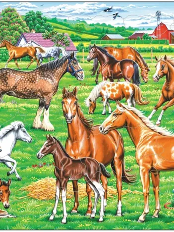 Produit Puzzle Cadre - Beaux chevaux Image