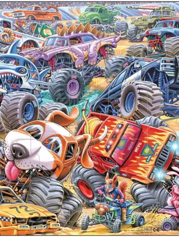 Produit Puzzle Cadre - Course de Monster Trucks Image
