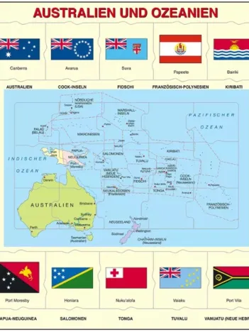 Produit Puzzle Cadre - Australie et Océanie (en Allemand) Image