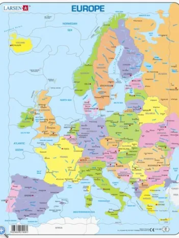Produit Puzzle Cadre - Carte de l'Europe (en Anglais) Image