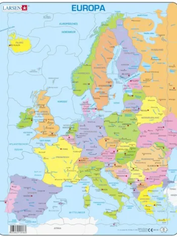 Produit Puzzle Cadre - Carte de l'Europe en Allemand Image
